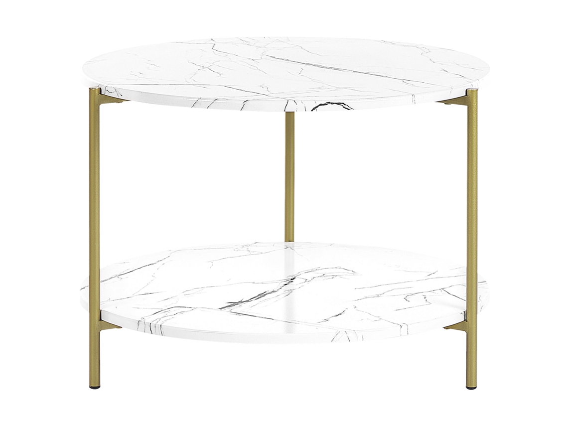 Mesa de centro BELIANI Reva de MDF Branco 60x60x45