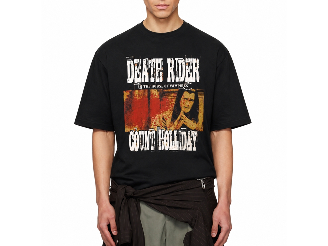 Rockinstone Death Rider Count Holliday Black T-shirt Size:xl