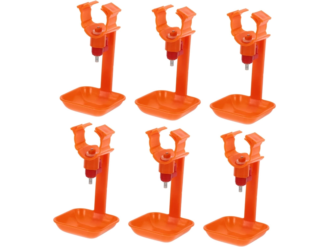 Conjunto De 6 Bebedouros De Plástico Para Galinhas, Fáceis De Instalar E Limpar.