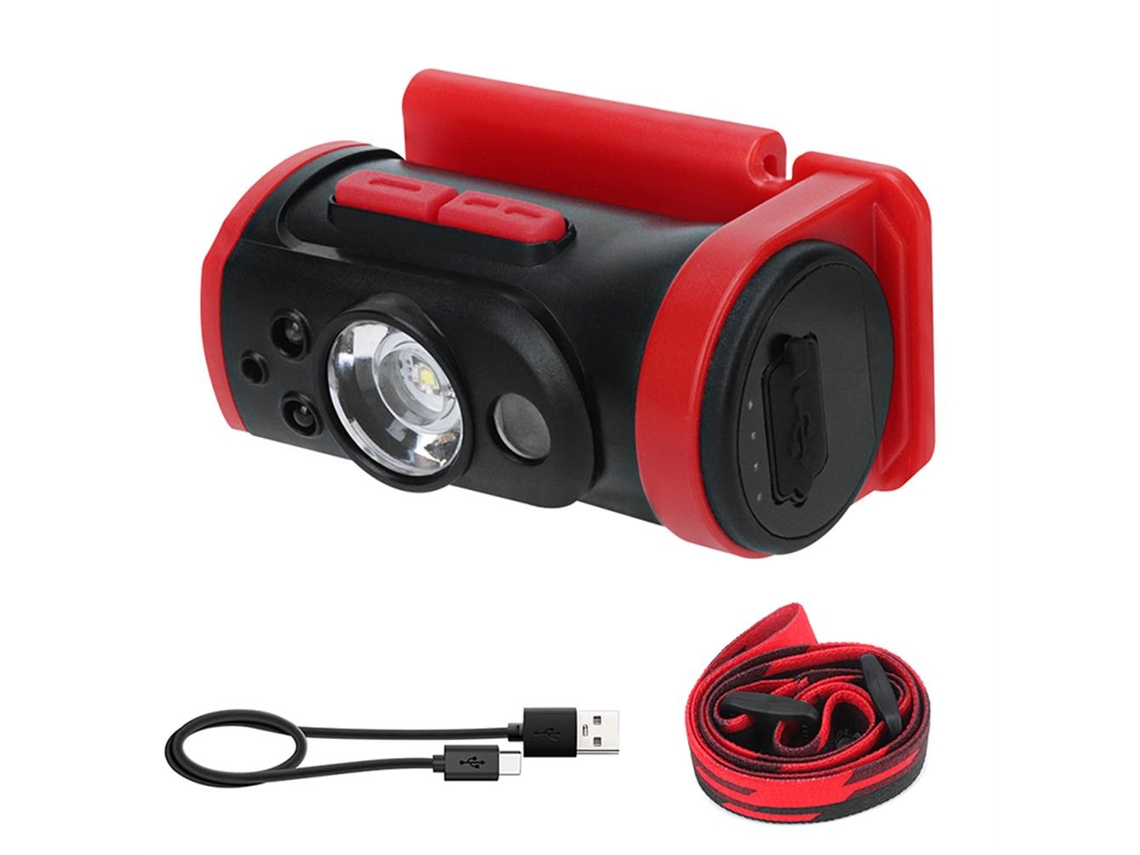 Lanterna Frontal Usb com Sensor de Movimento Led