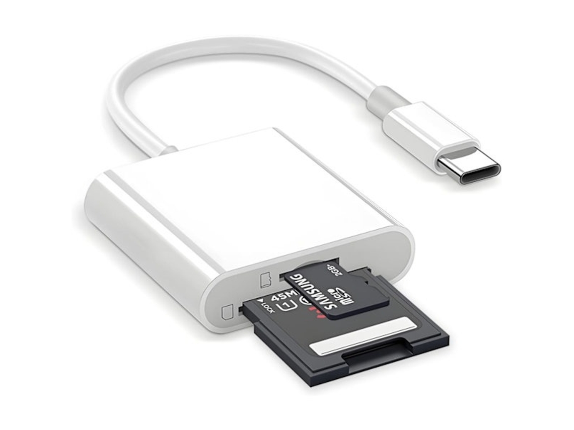 Lurelia Leitor De Cartões Lightning/usb-c/usb Sd/tf Para Iphone/android, Até 480 Mbps, Plug Play