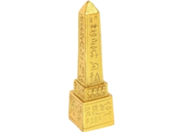 Estatueta Decorativa Obelisco Egípcio Escritório Elegante Decoração Presente Refinado Casa Peça Mesa GOKOCO