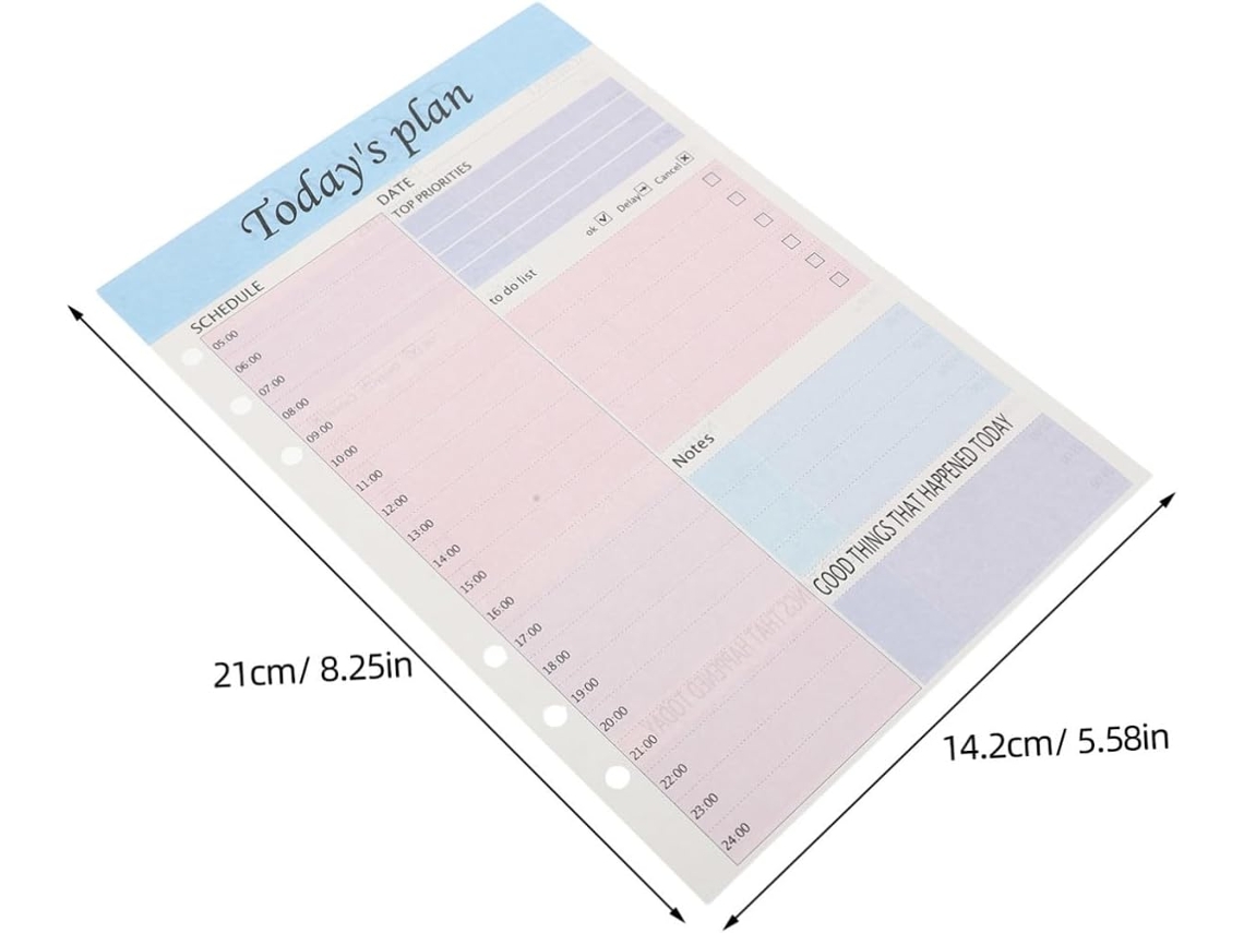 Planificador Journalier A5 2026 Em Papel Elegante E Portátil Para Escritório E Casa, Agenda Mensuel Aumentar