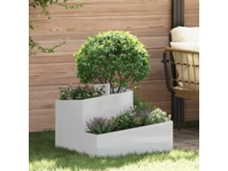 Vidaxl Vaso De Jardim Prateado 60 X 60 X 50 Cm Aço Galvanizado
