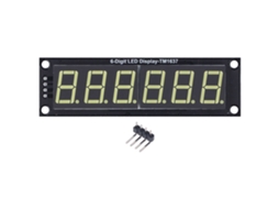 Módulo De Display Digital Led 6 Dígitos 7 Segmentos Luz Branca Com Tm1637