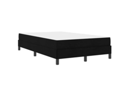 Conjunto 1 Cama Box Vidaxl Preto Tecido (120 X 200 Cm)