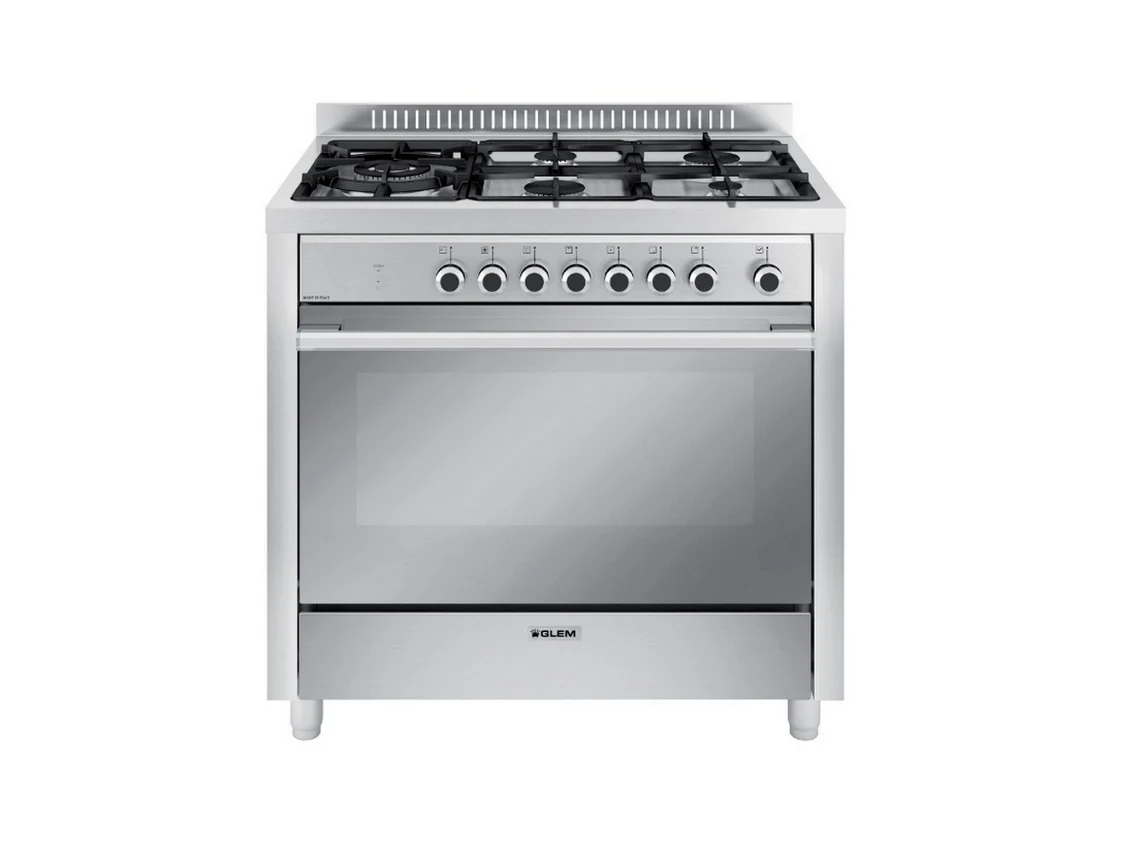 Fogão misto 104 litros 5 queimadores aço inoxidável. GX960CVIX - GLEM