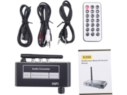 Receptor de Áudio Coaxial Hifi Bluetooth 5.2 com Conversor Digital para Digital SFUSHOS