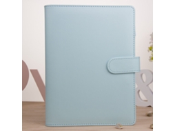 Caderno Macaron A5 Azul Folha Suave Grossa Folha Solta Presente Meninas Meninos