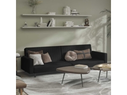 Vidaxl Sofá-cama De 2 Lugares Veludo Preto