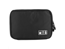Bolsa Organizadora Portátil para Acessórios Digitais Cabo Usb Power Bank Fone de Ouvido Preto | S/MARCA
