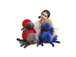 Aranha de Pelúcia Fofa Boneco Decorativo de Companhia Azul e Marrom CHABERLU