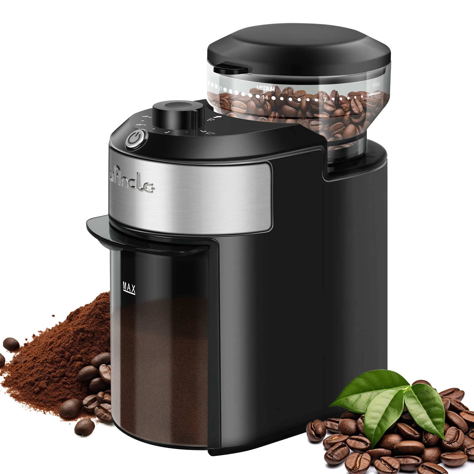 Moedor De Café Elétrico (220 V) Com 28 Configurações De Moagem De Precisão.