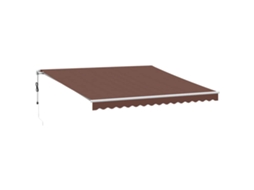 Retractable Awning, Retractable Awnings Vidaxl Marrom Tecido