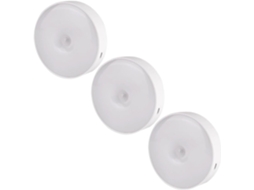 Luminária De Led Com Sensor Presença Gleavi 3 Peças Para Quarto