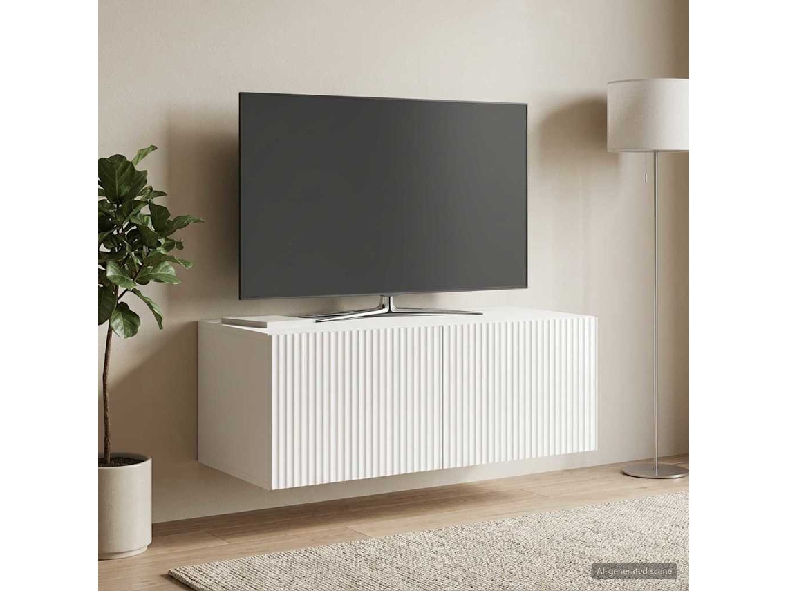 Vidaxl Gabinete de Tv de Parede Branco Brilhante 78,5 X 41 X 30 Cm