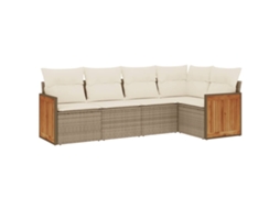 Garden Sofa Set, Garden Sofa Sets Vidaxl Bege Rattan / Vime (n/a)
