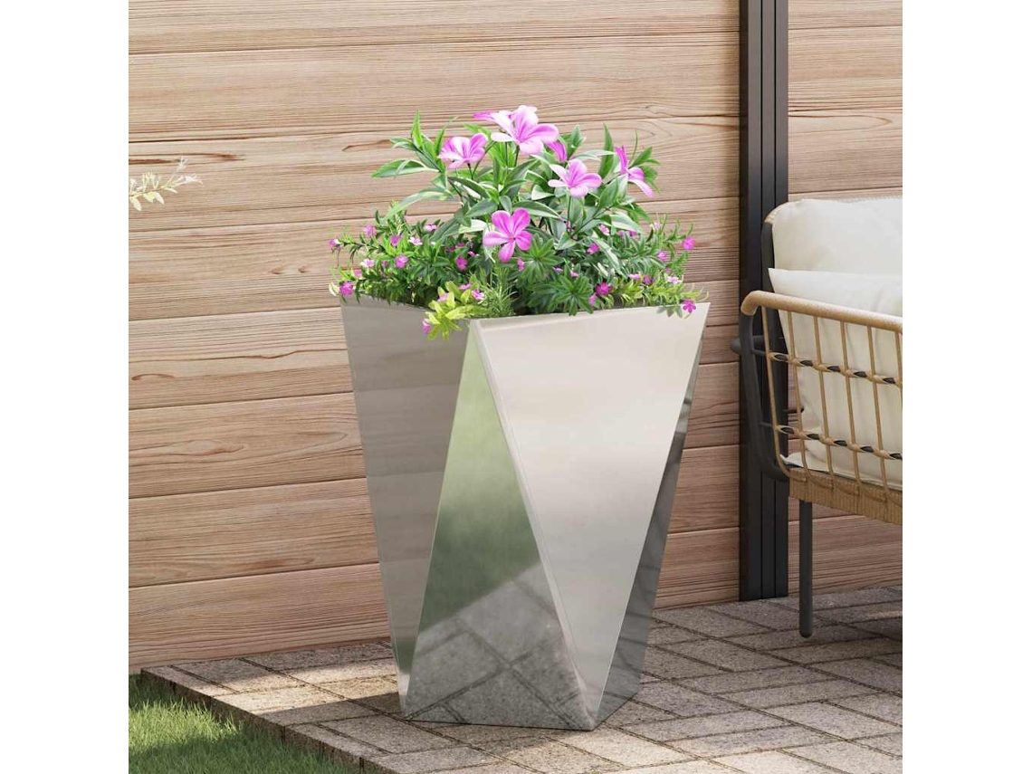 Vidaxl Floreira Prateado 50 X 50 X 75 Cm Aço Galvanizado