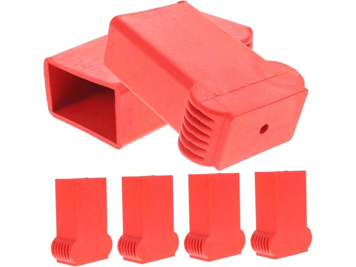 Conjunto De 6 Protetores De Borracha Antiderrapantes Para Pés De Escada, Medindo 3x5 Cm, Duráveis.