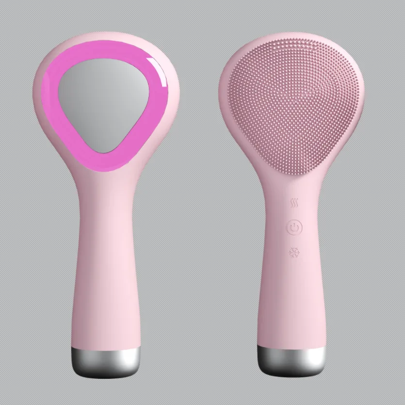 Escova De Limpeza Facial Elétrica De Silicone À Prova D'água (rosa) Para Limpeza Profunda Dos Poros.