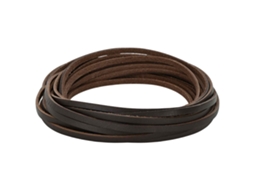 Vidaxl Pulseira De Couro 1 Marrom Escuro 1000 X 0,4 Cm Couro
