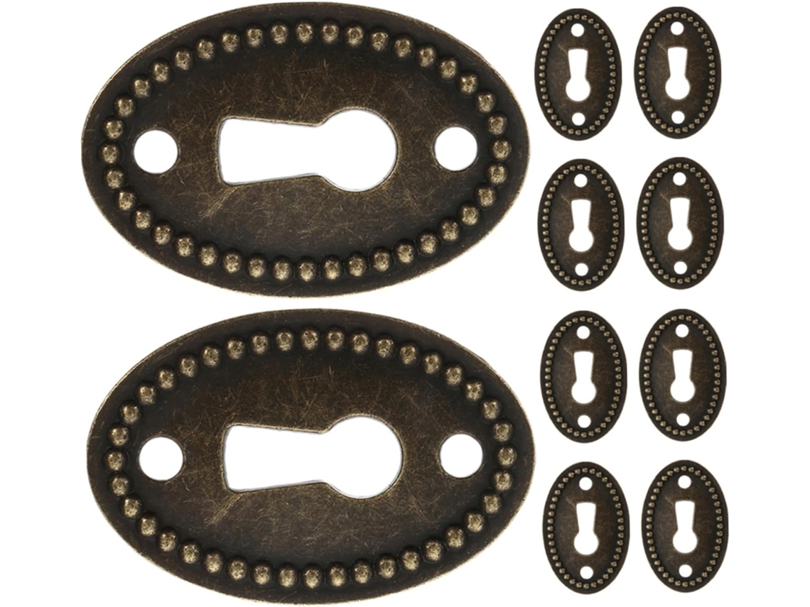 Tampas De Fechadura Ovais Em Liga Zinco Stobaza, Versáteis Para Móveis, 10 Peças, Com Design De Inspiração Vintage