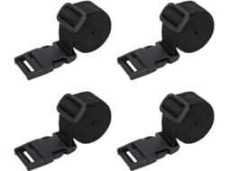 Pacote Com 4 Correias De Bagagem De Nylon Com Fechos Rápidos Aquaforge