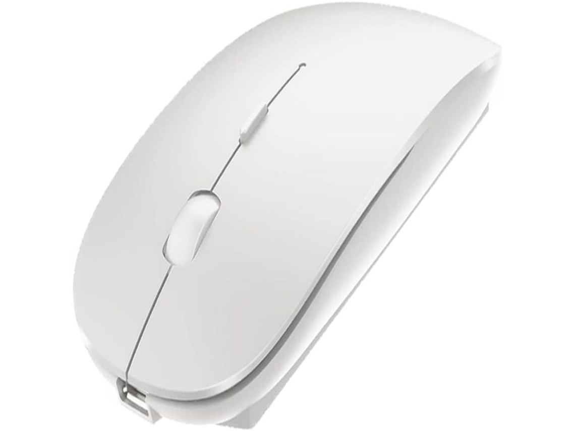 Mouse Bluetooth Semi Fio para Macbook e Laptop Branco Pérola AQUAFORGE