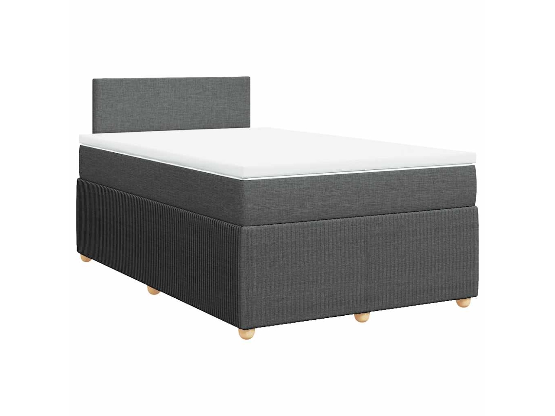 Cama com Molas e Colchão 120x200cm Tecido Cinzento Escuro MAISON EXCLUSIVE