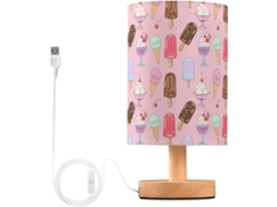 Abajur De Cabeceira Com Porta Usb, Sem Necessidade De Lâmpada, Luz Led Quente Para Quarto, Sala De Estar, Escritório
