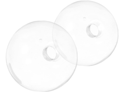 Conjunto de 2 Globos de Vidro Transparentes Esféricos Difusores de Luz Redondos para Iluminação Suave SFUSHOS