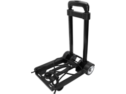 Carrinho Dobrável Portátil, Preto, Bandeja Em Pp, 96x23x32 Cm, Carrinho De Mão Leve E Compacto.