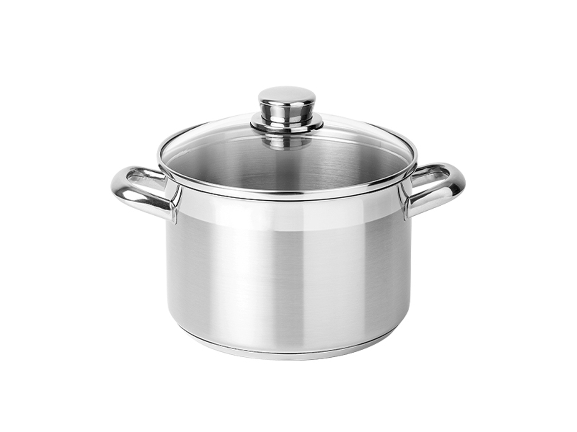 Panela SILAMPOS Alegro Glass Aço inoxidavel 18/10 (Diâmetro: 16cm)
