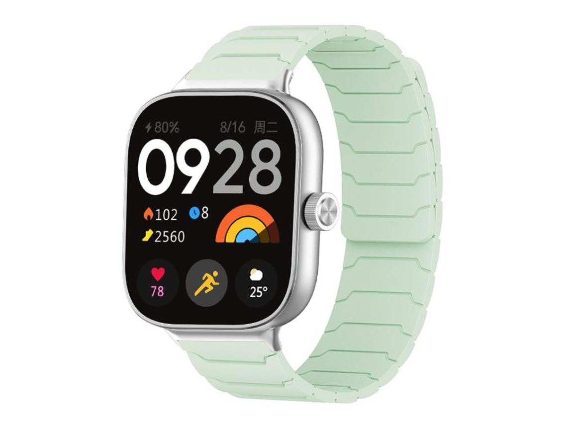 Bracelete para Xiaomi Band 9 Pro / 8 Pro Silicone Magnético Verde Menta XIAOMOYU