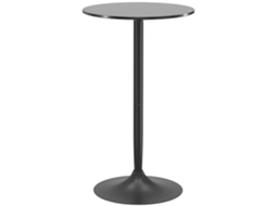 Mesa de Bar Redonda Mdf e Aço Cor Preto Ø60x102 cm Homcom