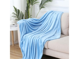 Manta de Flanela Lã Fansu Cor Sólida Microfibra Macia e Quente para Outono Inverno Colcha Fofa Quarto Ou Sofá