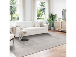 Vidaxl Tapete Interno Lugo Creme E Cinza 280 X 200 Cm Poliéster