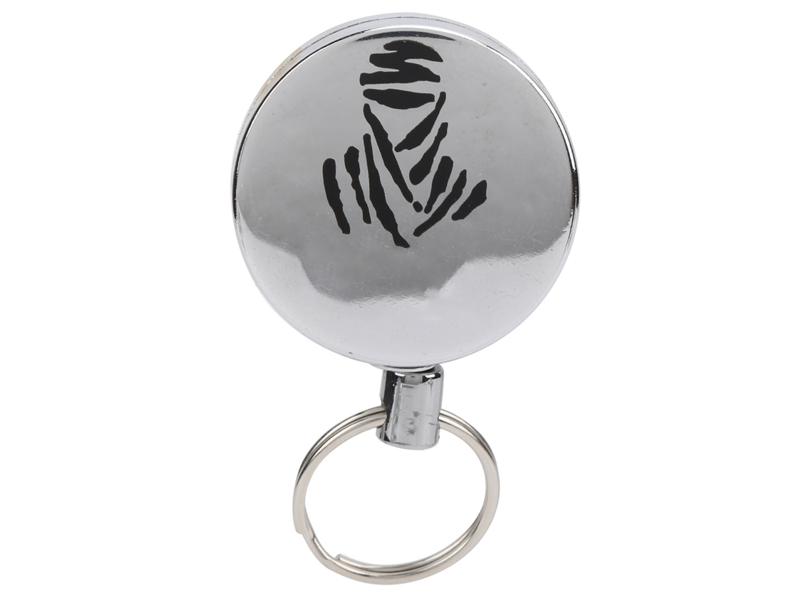 Porta chaves Retrátil Aço Inox Anel Puxar