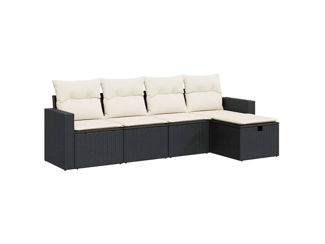 Garden Sofa Set, Garden Sofa Sets Vidaxl Preto Rattan / Vime (n/a)