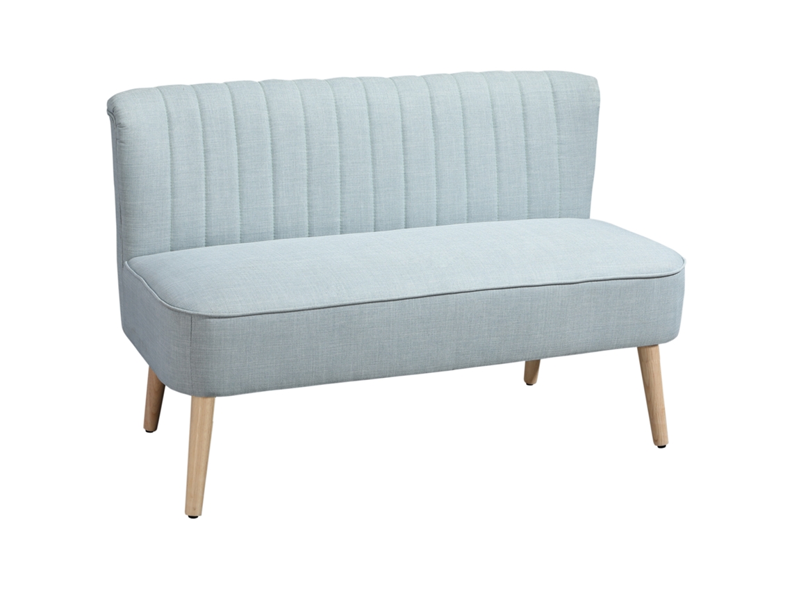 Este Sofá De Dois Lugares Possui Um Tecido Macio E Fácil De Cuidar, E Suporta Até 220 Kg. Dimensões: 117 X 56,5 X 77 Cm. Cor Verde Claro.