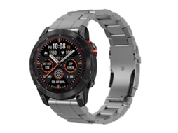 Bracelete para Garmin Liga de Titânio com Sistema de Liberação Rápida Cinza XIAOMOYU (26mm)