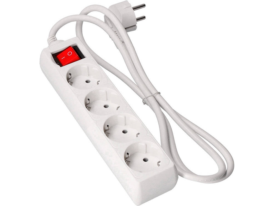 Extensão Elétrica EDM Branco (4 Tomadas - 3 m)