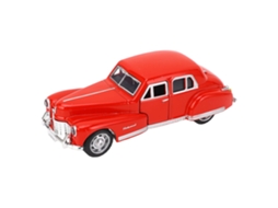 Modelo De Carro Clássico De Liga Metálica 1:32 Escala Retrô Educativo Decorativo Vermelho