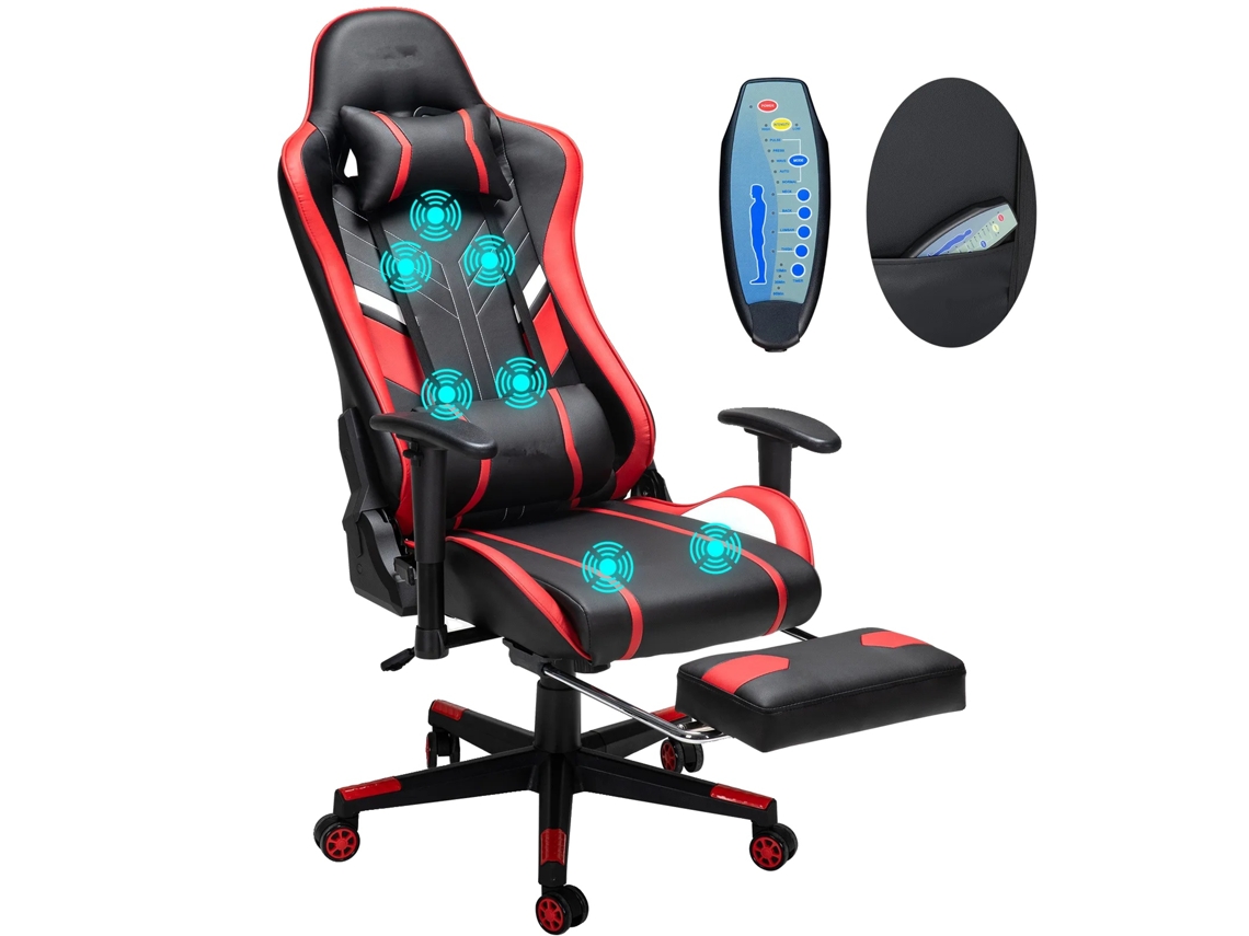 Cadeira De Escritã³rio, Design Ergonã´mico, Altura Ajustã¡vel, Preto Vermelho Oem