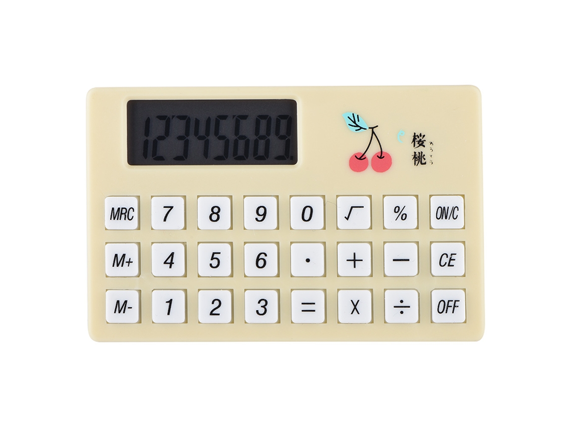 Calculadora De Bolso Pequena Portátil Fofa De Cor De Doce Para Crianças Presente Amarelo