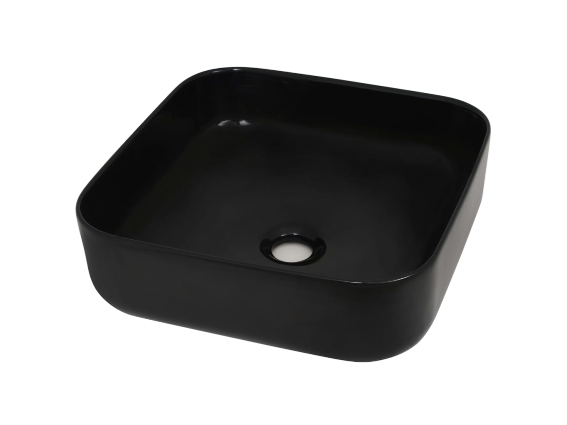 Basin, Basins Vidaxl Preto Cerâmica (n/a)