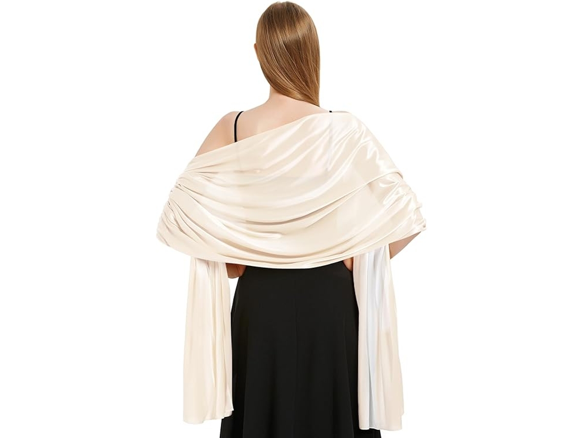 Xale De Cetim Para Mulheres, Xale De Casamento Adequado Para Vestido De Noite, Xale Elegante E Chique Adequado Para Slowmoose