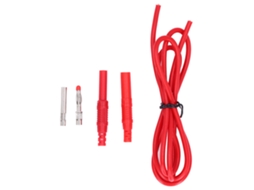 Cable De Prueba Con Conectores Banana Apilables Para Multímetro 4mm Rojo J.70027