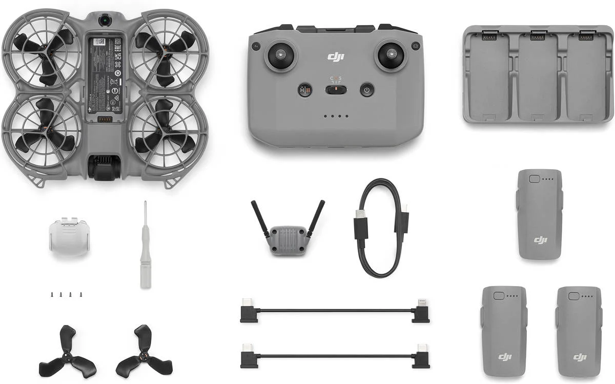 Drone DJI Neo 2 Fly More Combo (4K - Autonomia: Até 19 min - Cinzento)