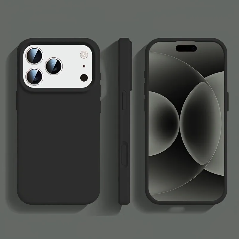 Capa De Silicone Para Iphone (preta, Iphone 13), Capa Macia De Tpu Resistente A Impactos.